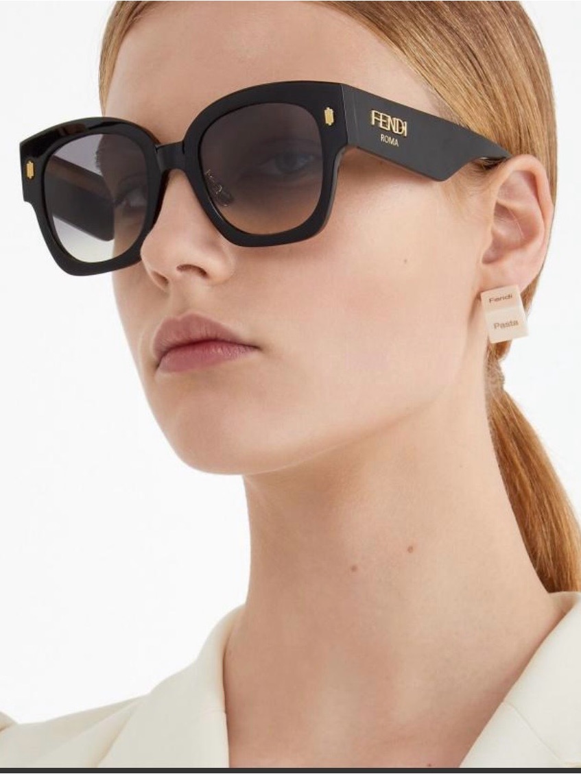 Fendi Black Oversized Square Sunglasses Ff 0458